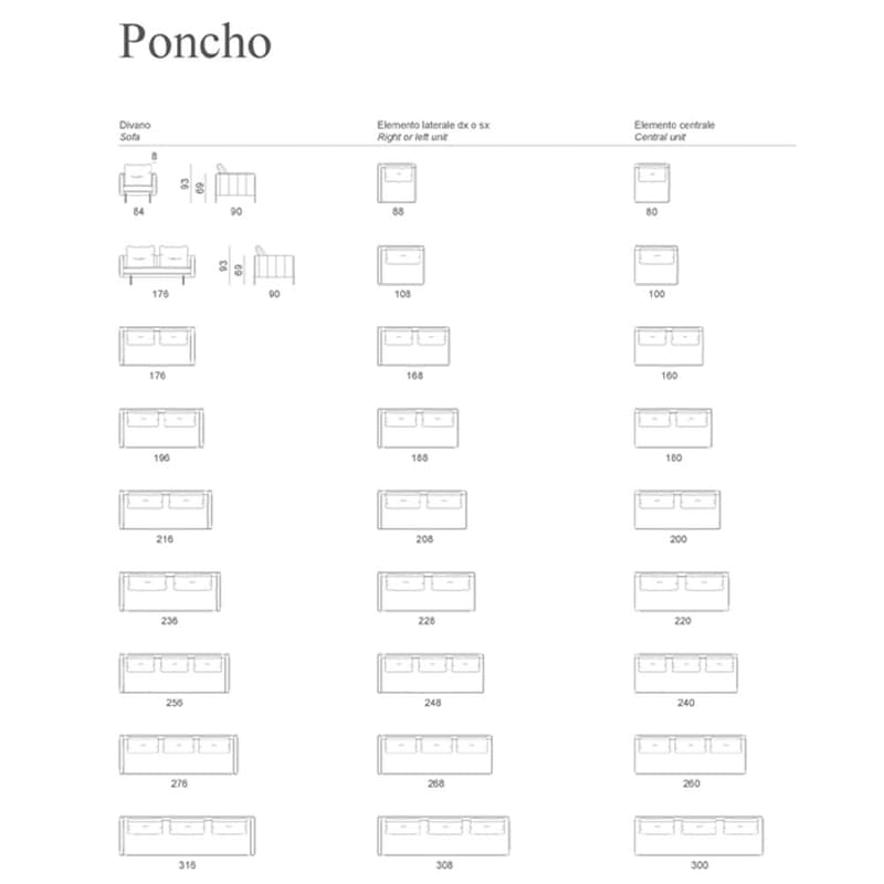 Poncho Sofa Accent Collection by Naustro Italia