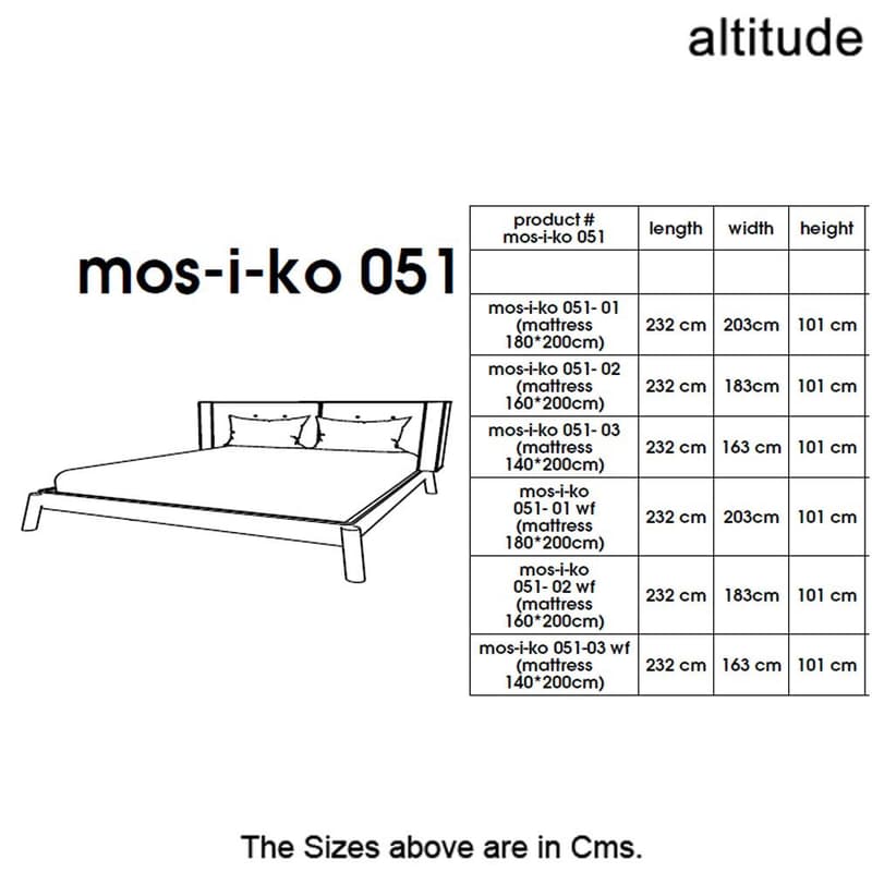 Mos-I-Ko 051 Double Bed by Altitude