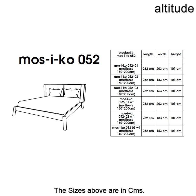 Mos-I-Ko 052 Double Bed by Altitude