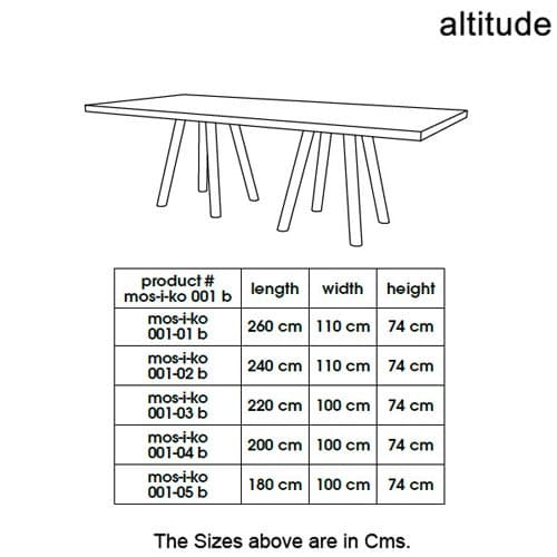 Mos-I-Ko 001 B Dining Table by Altitude