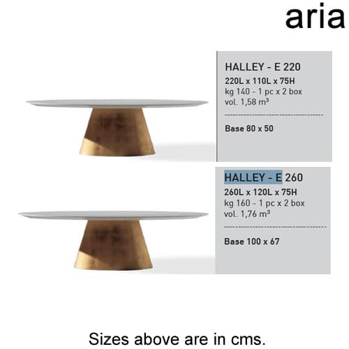 Halley - E Dining Table by Aria