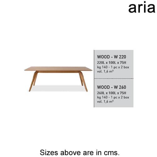 Wood - W Dining Table by Aria