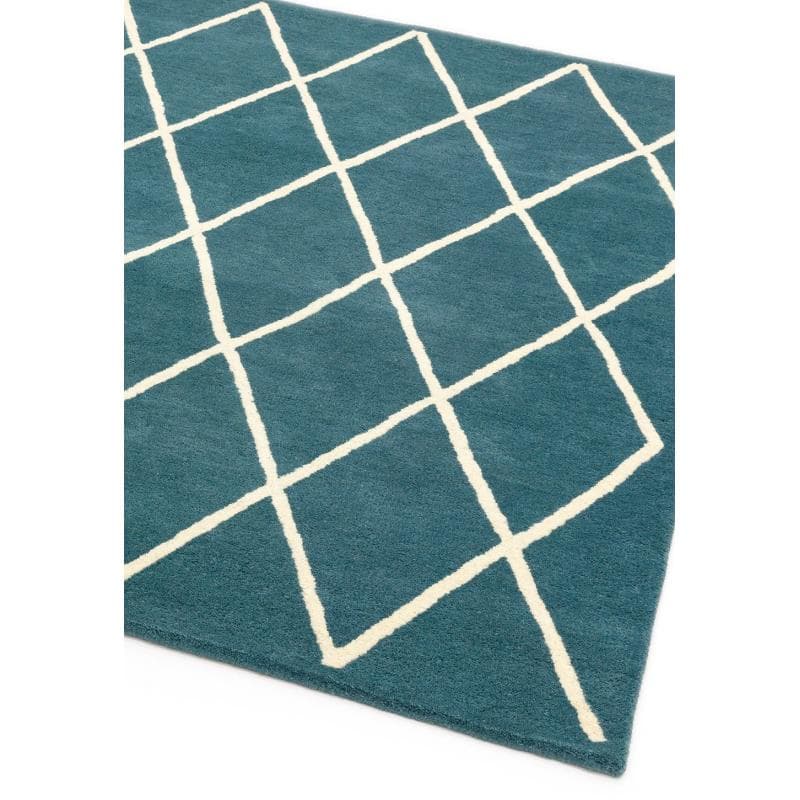 Albany Diamond Teal Rug by Attic Rugs