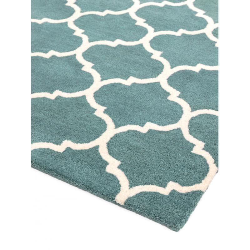 Albany Ogee Duck Egg Rug by Attic Rugs