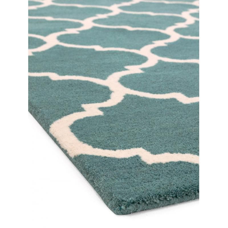 Albany Ogee Duck Egg Rug by Attic Rugs
