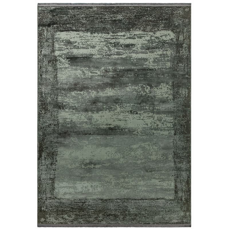 Athera At03 Anthracite Border Rug by Attic Rugs