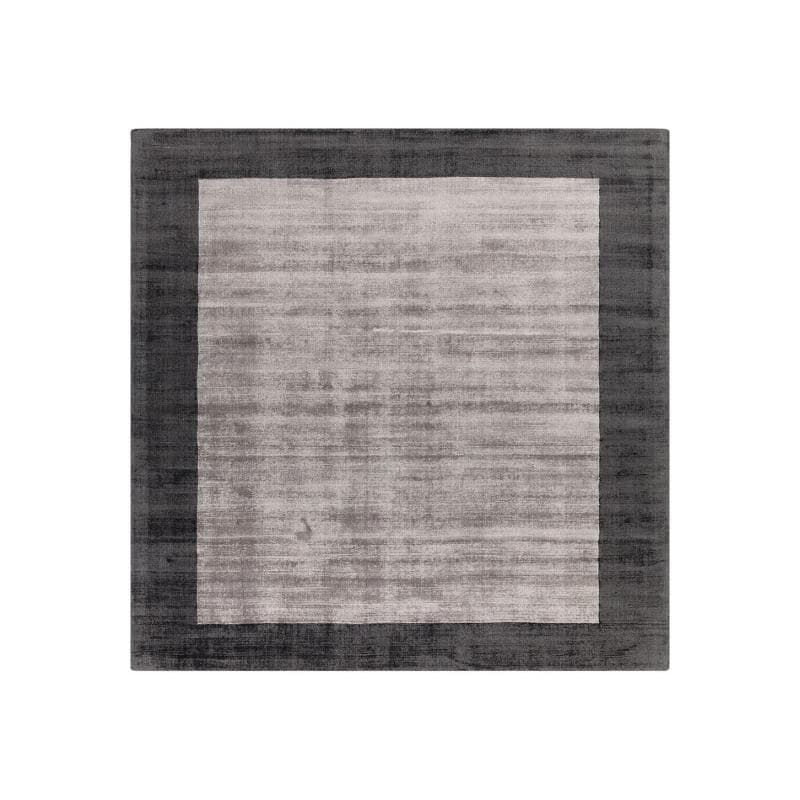 Blade Border Bb04 Charcoal/ Silver Rug by Attic Rugs
