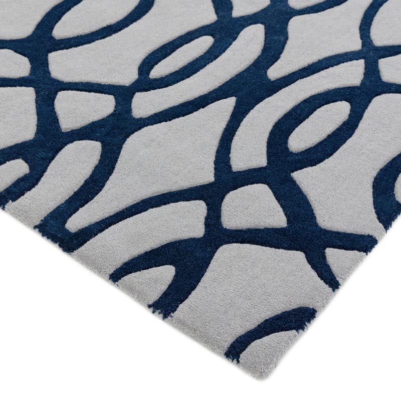 Matrix Max36 Wire Blue Runner Rug by Attic Rugs