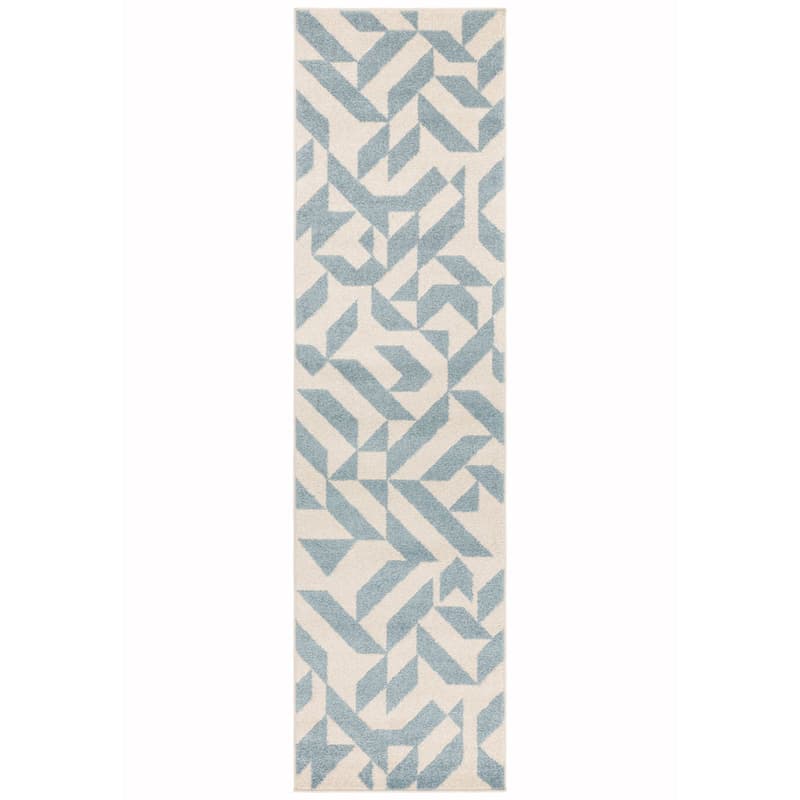 Muse Mu03 Blue Shapes Rug by Attic Rugs