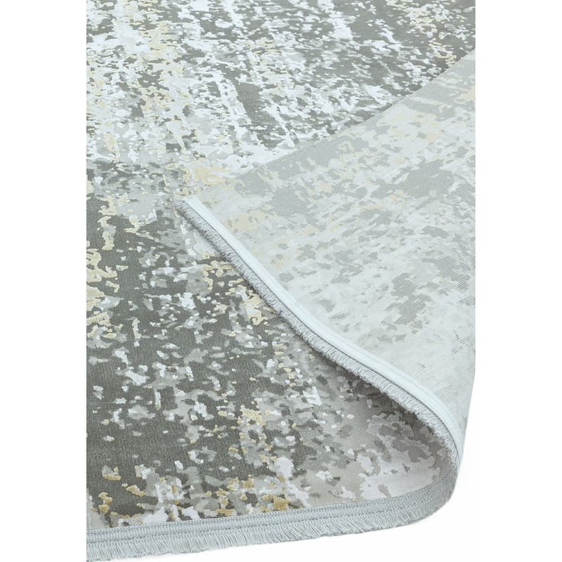 Olympia Ol06 Grey Gold Abstract Rug by Attic Rugs