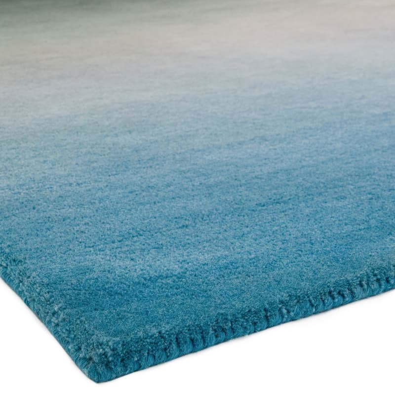 Ombre Om03 Blue Wool Runner Rug by Attic Rugs