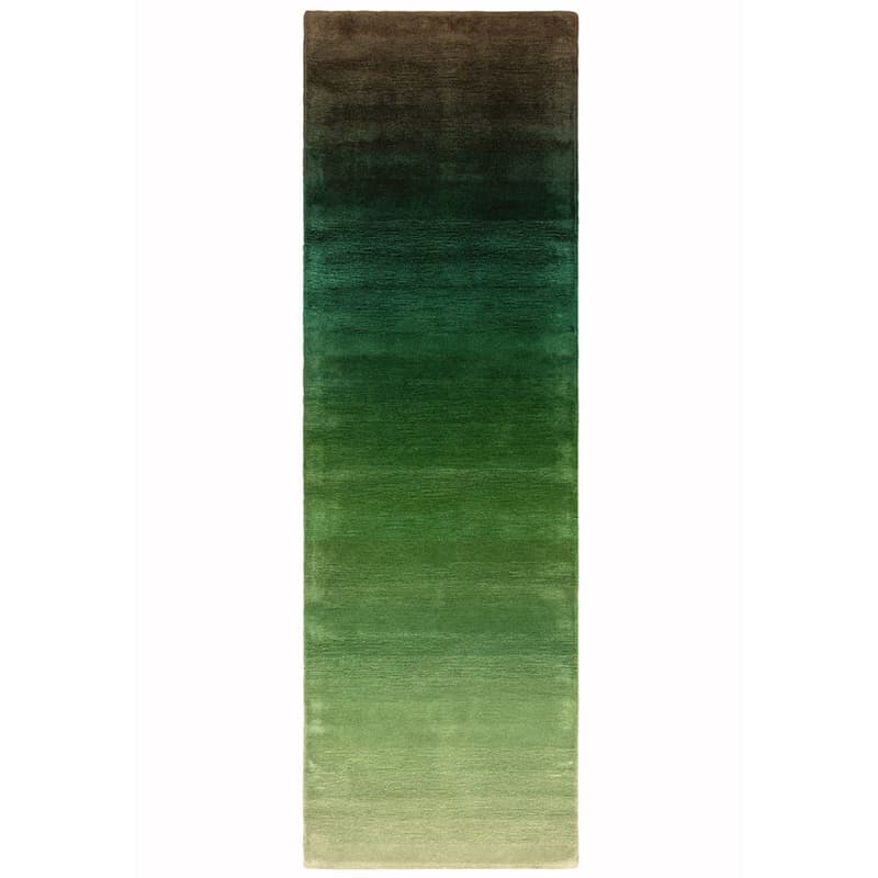 Ombre Om04 Green Wool Runner Rug by Attic Rugs
