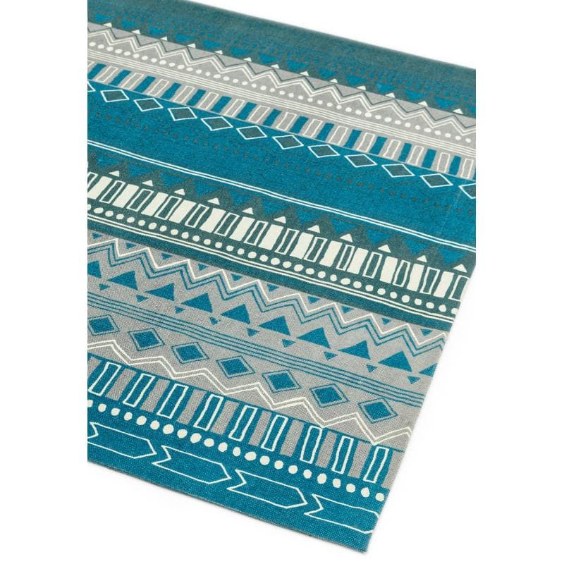 Onix On16 Tribal Mix Teal Rug by Attic Rugs