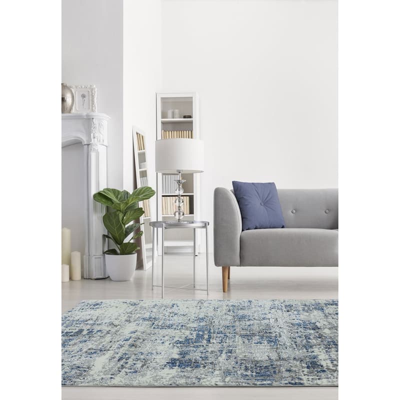 Orion Or04 Abstract Blue Rug by Attic Rugs