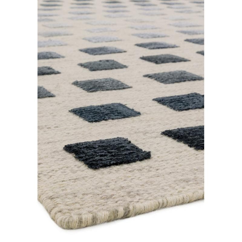 Theo Silvery Squares Rug by Attic Rugs