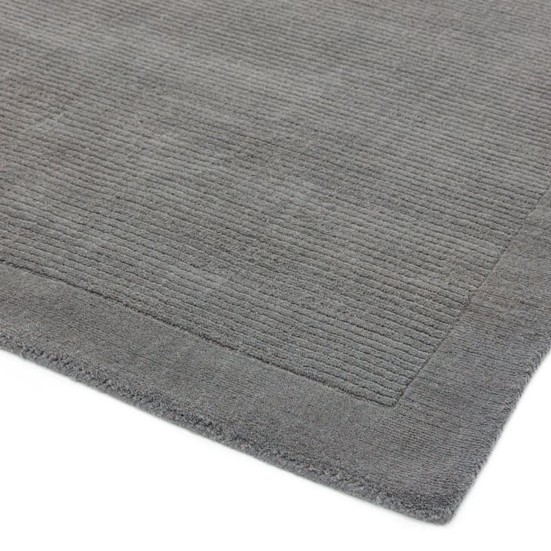 York Grey Wool Runner Rug by Attic Rugs