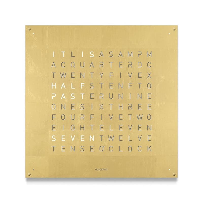 Qlocktwo 180 Large Clock Creators Edition Gold by Biegert and Funk