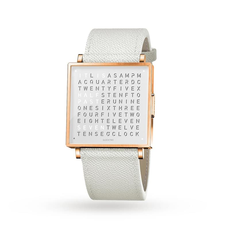 Qlocktwo 35Mm Rose White Wristwatch by Biegert and Funk