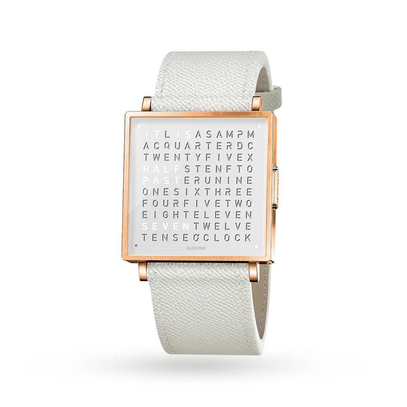 Qlocktwo 39Mm Rose White Wristwatch by Biegert and Funk