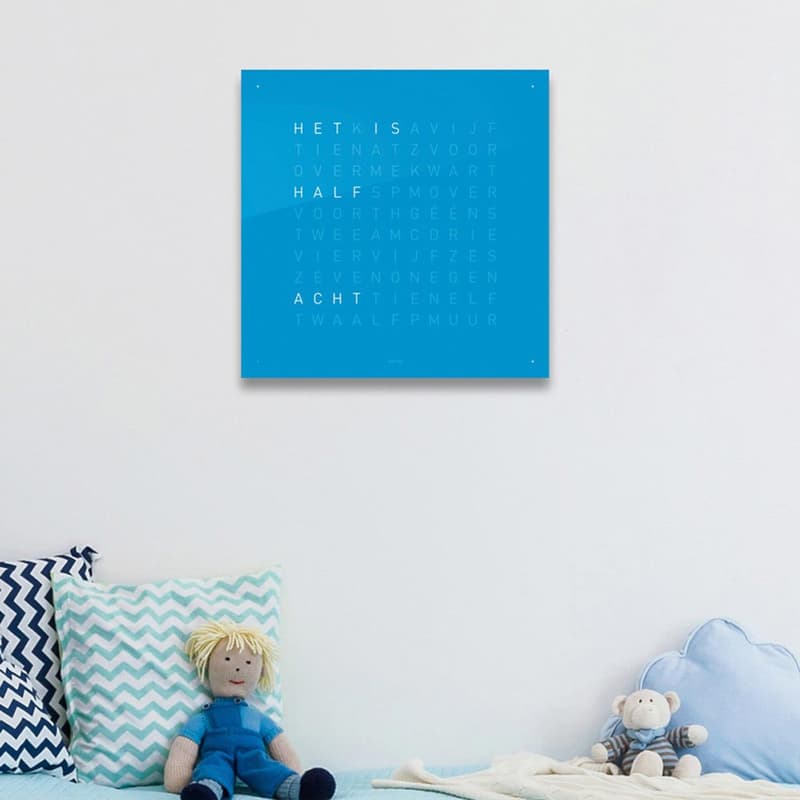 Qlocktwo Classic Acrylic Clock Blue Candy by Biegert and Funk