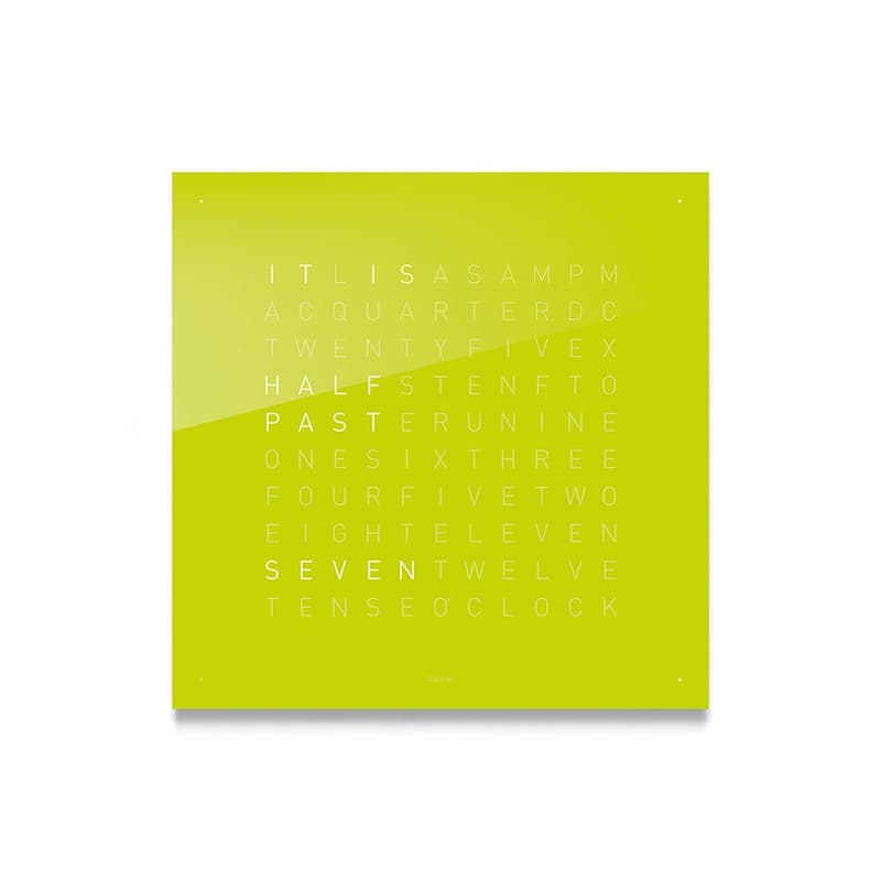 Qlocktwo Classic Acrylic Clock Lime Juice by Biegert and Funk