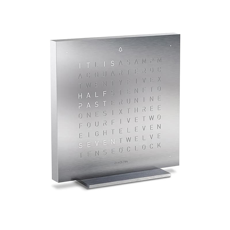 Qlocktwo Touch Metal Table Clock Full Metal by Biegert and Funk