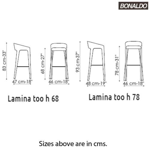 Lamina Too Bar Stool by Bonaldo