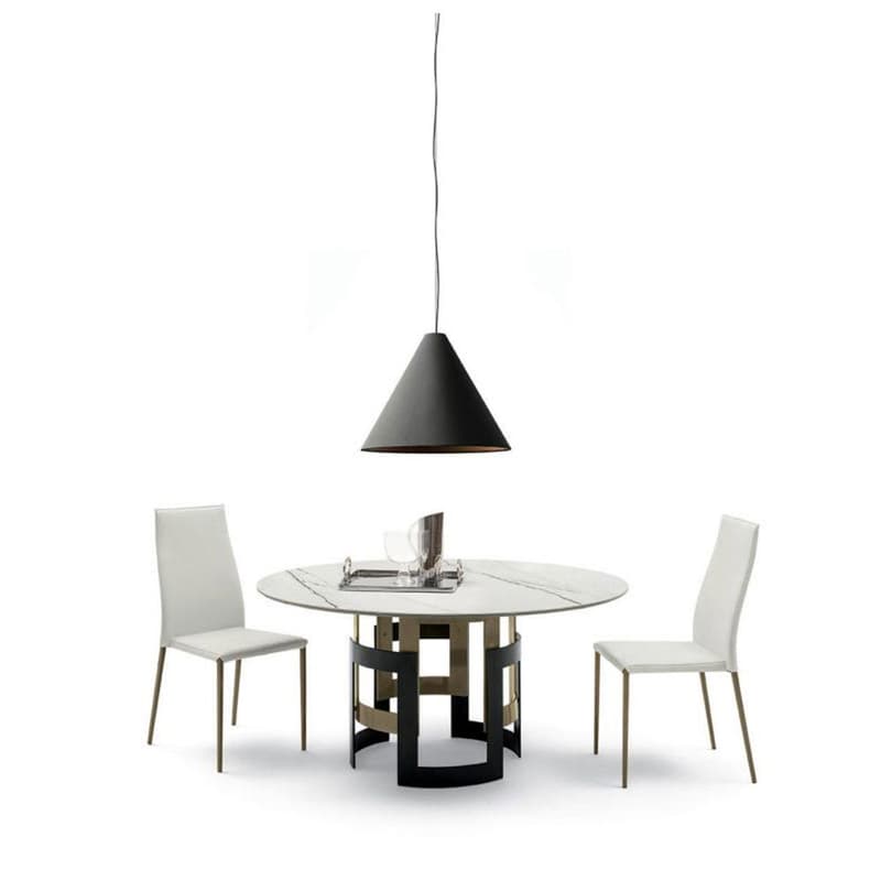 Imperial Round Dining Table by Bontempi