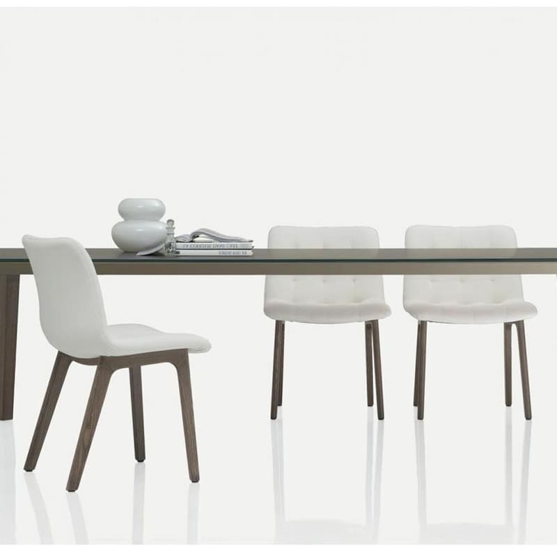 Kuga Wooden Frame Dining Chair by Bontempi