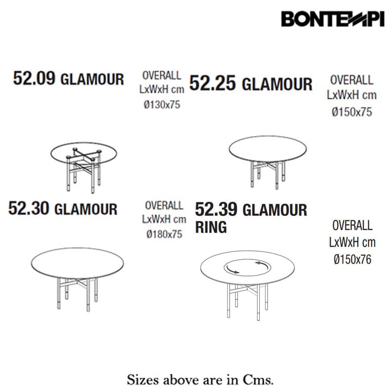 Glamour Round Dining Table by Bontempi