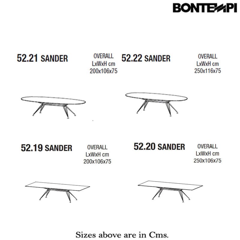 Sander Dining Table by Bontempi