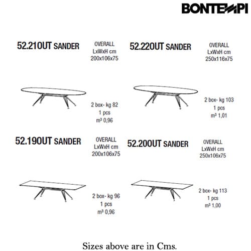 Sander Outdoor Table by Bontempi