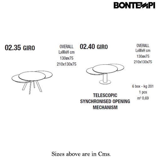 Giro Dining Table by Bontempi