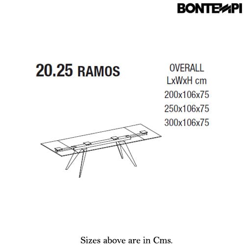 Ramos Dining Table by Bontempi