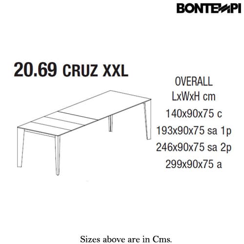 Cruz XXL Dining Table by Bontempi
