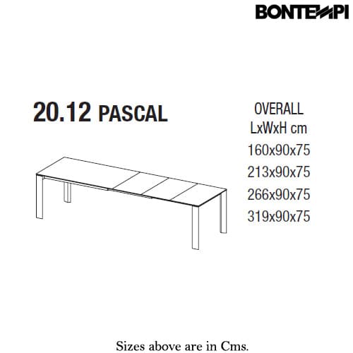 Pascal Dining Table by Bontempi