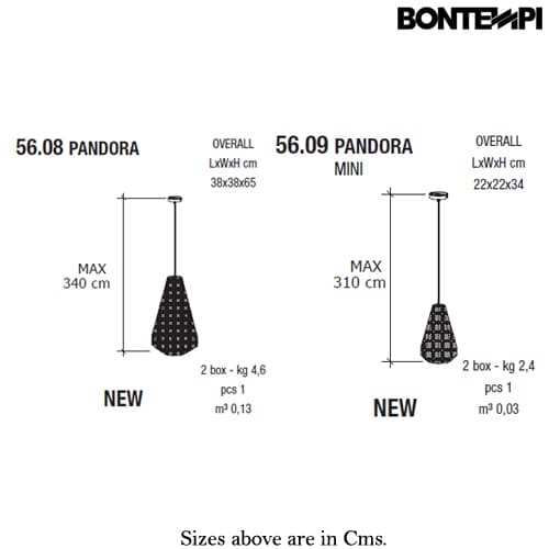 Pandora Ceiling Lamp by Bontempi