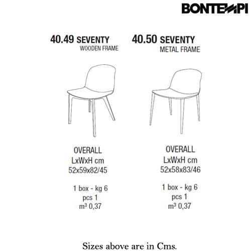 Seventy Dining Chair by Bontempi