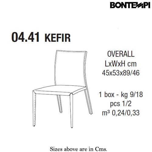 Kefir Dining Chair by Bontempi