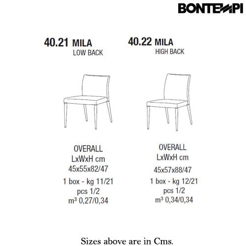 Mila Dining Chair by Bontempi