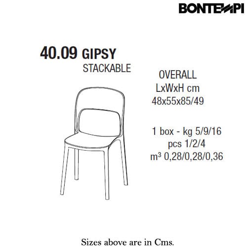 Gipsy Dining Chair by Bontempi