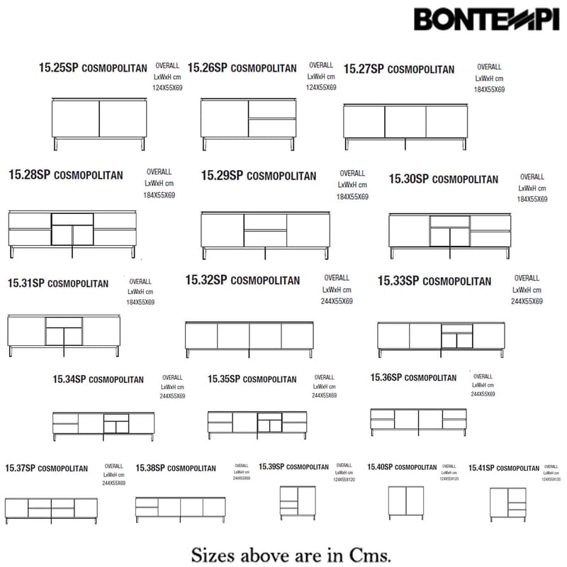 Cosmopolitan Supermarble Sideboard by Bontempi