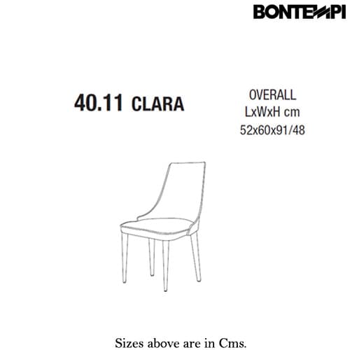 Clara 40-11 Dining Chair by Bontempi
