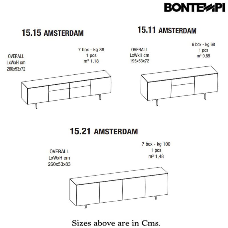 Amsterdam 15-15 Sideboard by Bontempi