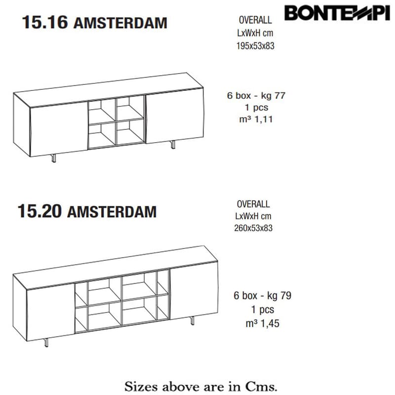 Amsterdam 15-16 Sideboard by Bontempi