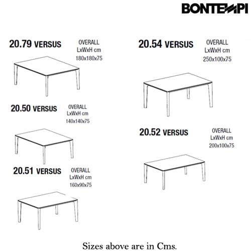 Versus Dining Table by Bontempi