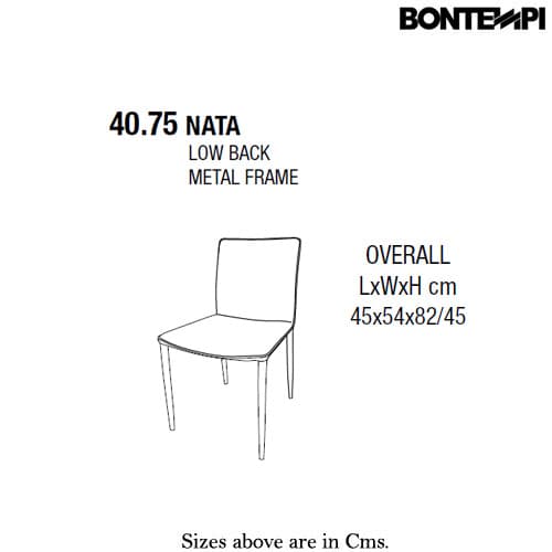 Nata 40.75 Dining Chair by Bontempi
