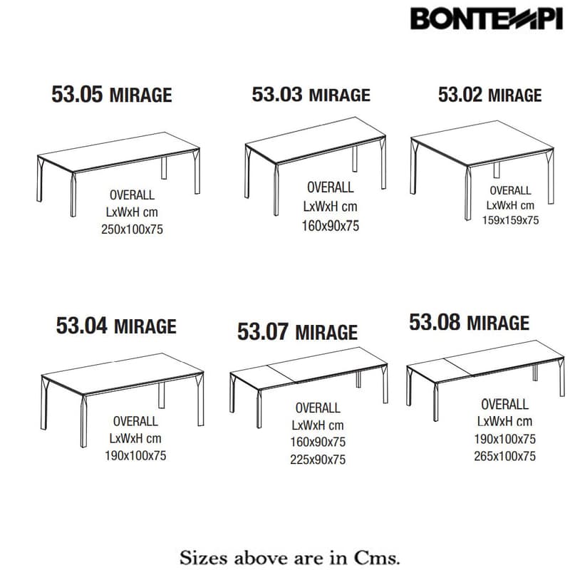Mirage Dining Table by Bontempi