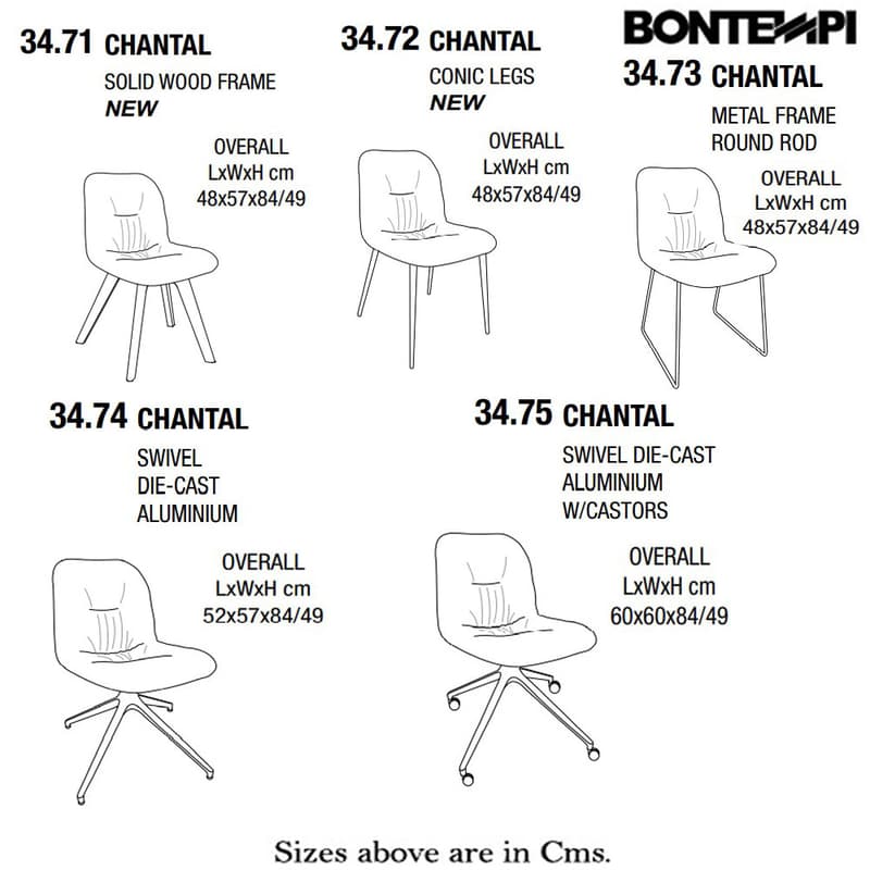Chantal Dining Chair by Bontempi