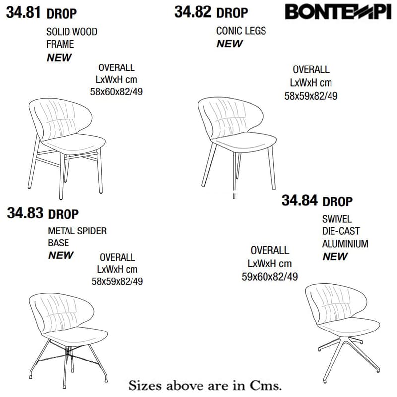 Drop Dining Chair by Bontempi
